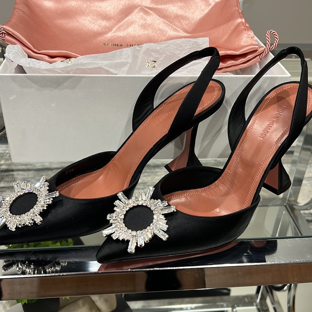 Brand new Amina Muaddi size 39.5 with box and dust bag.